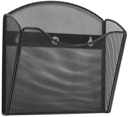 Single Pocket Literature Holder for Wall, Fits 8.5x11 & 4x9, Mesh - Black 119978