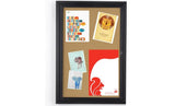 24" x 36" Enclosed Cork Board with Locking Door - Black 119981