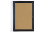 24" x 36" Enclosed Cork Board with Locking Door - Black 119981