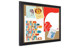 36" X 36" Enclosed Cork Board with Locking Door - Black 119982