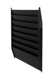 File Holder Workorder Organizer Magazine Rack Display Letter Slot Wall Mount 119985 NEW BLACK
