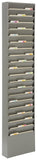 20-Tiered Wall File Holder, Fits Letter Sizes, Steel - Gray 119986