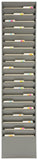 20-Tiered Wall File Holder, Fits Letter Sizes, Steel - Gray 119986
