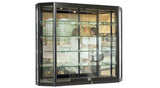 4x3 Wall Mounted Display Case w/Mirror Back & 3 Top Lights, Locking - Black 119994