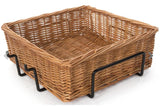 Square Basket with Wire Frame, Wicker - Black 120003