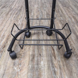 Rolling Wicker Basket Display Market Merchandiser Stand Kitchen Pantry Organizer 120009