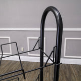 Rolling Wicker Basket Display Market Merchandiser Stand Kitchen Pantry Organizer 120009