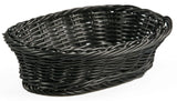 Oval Woven Basket, Plastic - Black 120015