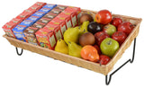 Black Wire Display Stand & 24"w Woven Basket 120030