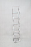 6-Pocket Portable Literature Stand with Case, 2-Sided Silver 120033