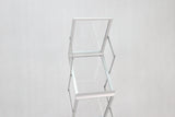 6-Pocket Portable Literature Stand with Case, 2-Sided Silver 120033