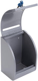 Metal Ballot Box with Lock, Wall Mount or Countertop, Curved Front Design - Silver 120038