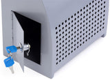 Metal Ballot Box w/ Lock, Countertop, Front Loading, Side Pocket - Silver 120039