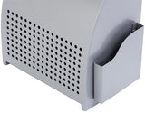 Metal Ballot Box w/ Lock, Countertop, Front Loading, Side Pocket - Silver 120039