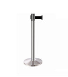 Crowd Control Stanchion Queue Barrier Post Retractable Black