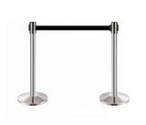 Crowd Control Stanchion Queue Barrier Post Retractable Black