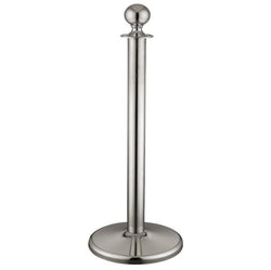 Crowd Control Stanchion Queue Barrier Post Chrome Crown Top Take Ropes 12004-4
