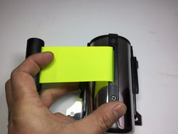 Stanchion Queue Barrier Post Wall Mount Retractable Ribbon 16' Belt Neon Green