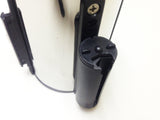 Stanchion Queue Barrier Post Wall Mount Retractable Ribbon 16' Belt Black