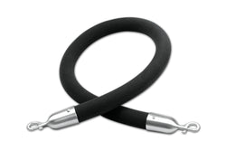 Crowd Control Stanchion Queue Barrier Post 60" Black Velvet Rope 12004 9 BLACK