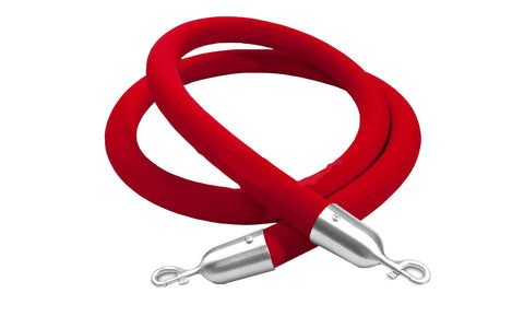 Crowd Control Stanchion Queue Barrier Post 60" Red Velvet Rope 12004 9 RED