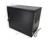20 x 17 Tablet Charging Cabinet Wall Mount or Countertop, 12 Outlet Strip, Vented 120040
