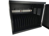 20 x 17 Tablet Charging Cabinet Wall Mount or Countertop, 12 Outlet Strip, Vented 120040
