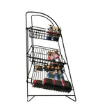 3-Tier Wire Display Rack Bakery Snacks Confection Tray Display Countertop Stand Black 120047
