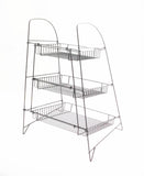 3-Tier Wire Display Rack Bakery Snacks Confection Tray Display Countertop Stand Black 120047