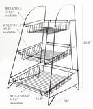 3-Tier Wire Display Rack Bakery Snacks Confection Tray Display Countertop Stand Black 120047