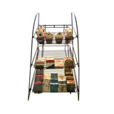 3-Tier Wire Display Rack Bakery Snacks Confection Tray Display Countertop Stand Black 120047
