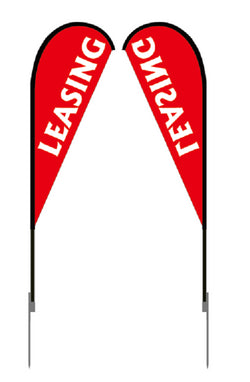 Banner, Flag, Advertising, Pole Set, Outdoor Retail, Leasing Feather Flag 12013 LEASING