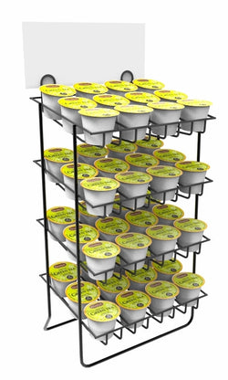 Red Wire Small Bottle Canister 1.7" Wide Slot Nail Polish Display Rack Countertop 12050-BLACK