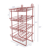 Countertop Small Bottle Wire Rack Canister Holder Nail Polish Display Stand 1.7" Wide Slot 12050