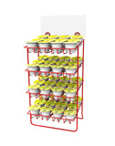 Countertop Small Bottle Wire Rack Canister Holder Nail Polish Display Stand 1.7" Wide Slot 12050