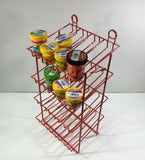 Countertop Small Bottle Wire Rack Canister Holder Nail Polish Display Stand 1.7" Wide Slot 12050