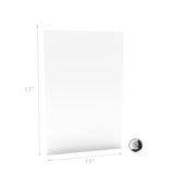 Wall Mount Sign Holder Clear Acrylic Picture Frame Transparent Poster Frame 12061-11X17