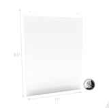 Wall Mount Sign Holder Clear Acrylic Picture Frame Transparent Poster Frame