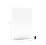 Wall Mount Sign Holder Clear Acrylic Picture Frame Transparent Poster Frame 12061-8.5X14-24PK