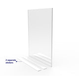 8-1/2"w x 11"h Wall Mount Clear Window Signs Plexiglass Acrylic Portrait Frame 12065