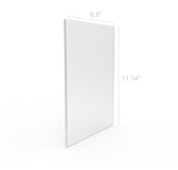 8-1/2"w x 11"h Wall Mount Clear Window Signs Plexiglass Acrylic Portrait Frame 12065