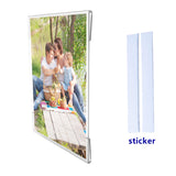 Clear Window Signs Plexiglass Acrylic Feature 11x8.5 Landscape Portrait Frame Wall Mount 12066