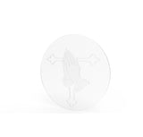 Praying hands with cross logo sign wall mount 12152