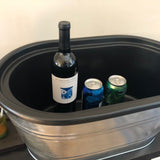 Beverage Ice Tub Galvanized Metal Party Ice Bucket Champane Soda Beer Ice Tub 12176