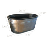 Beverage Ice Tub Galvanized Metal Party Ice Bucket Champane Soda Beer Ice Tub 12176