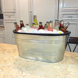 Beverage Ice Tub Galvanized Metal Party Ice Bucket Champane Soda Beer Ice Tub 12176
