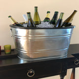 Beverage Ice Tub Galvanized Metal Party Ice Bucket Champane Soda Beer Ice Tub 12176