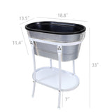 Tub with Stand Ice Bucket Party Mobile Drink Beverage Rack Station Refreshment 12176+21844