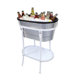 Tub with Stand Ice Bucket Party Mobile Drink Beverage Rack Station Refreshment 12176+21844