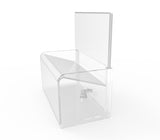 Clear Acrylic Plexiglass Donation Box with Easy Drop Funnel 12178